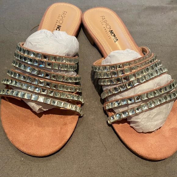 rose gold diamond sandals